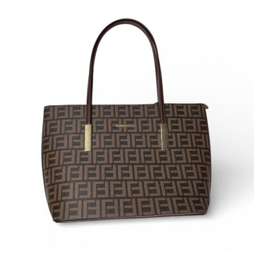Premium Monogram Tote Bag - Espresso & Gold Edition
