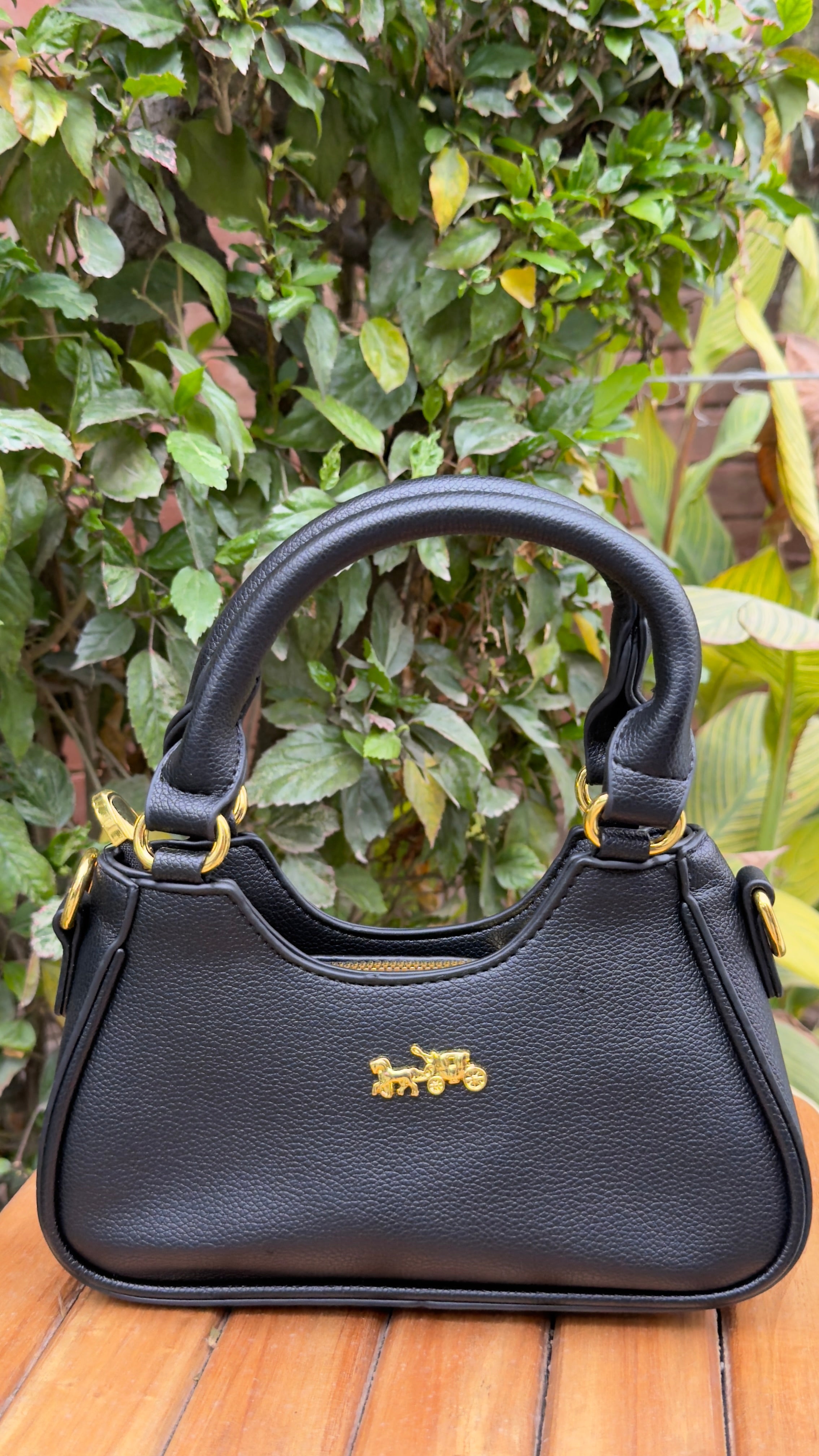 Coach- Black Urban Legend Monogram Satchel