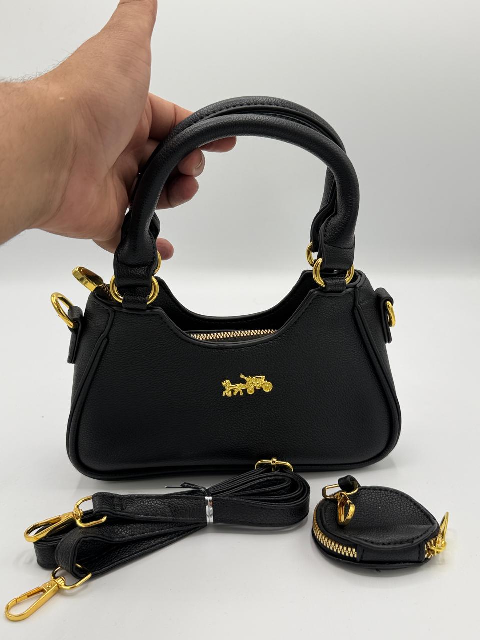 Coach- Black Urban Legend Monogram Satchel
